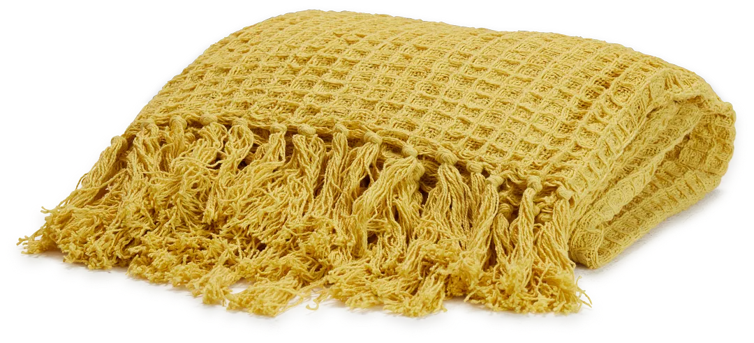 Sunny Yellowcotton 60" X 90" Throw
