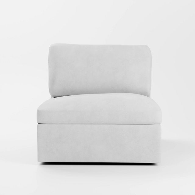 Destin Peyton White Fabric Swivel Chair