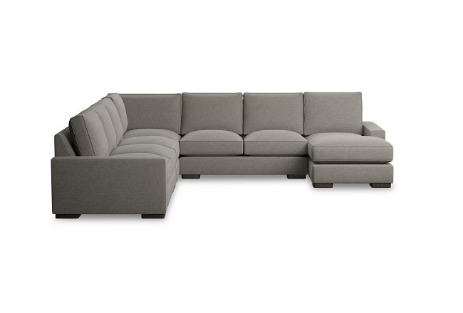 Edgewater Maguire Pewter Large Right Chaise Sectional