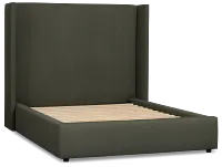 Captiva Sutton Green 60" Upholstered Shelter Bed