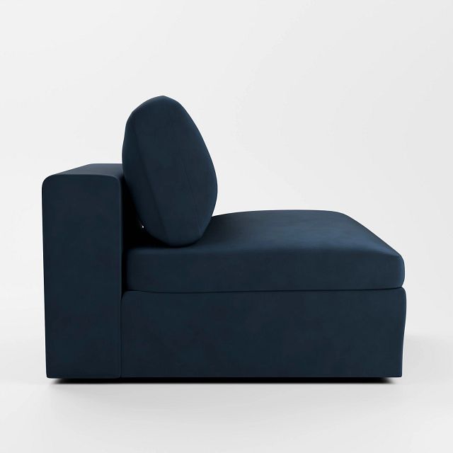 Destin Joya Dark Blue Velvet Swivel Chair