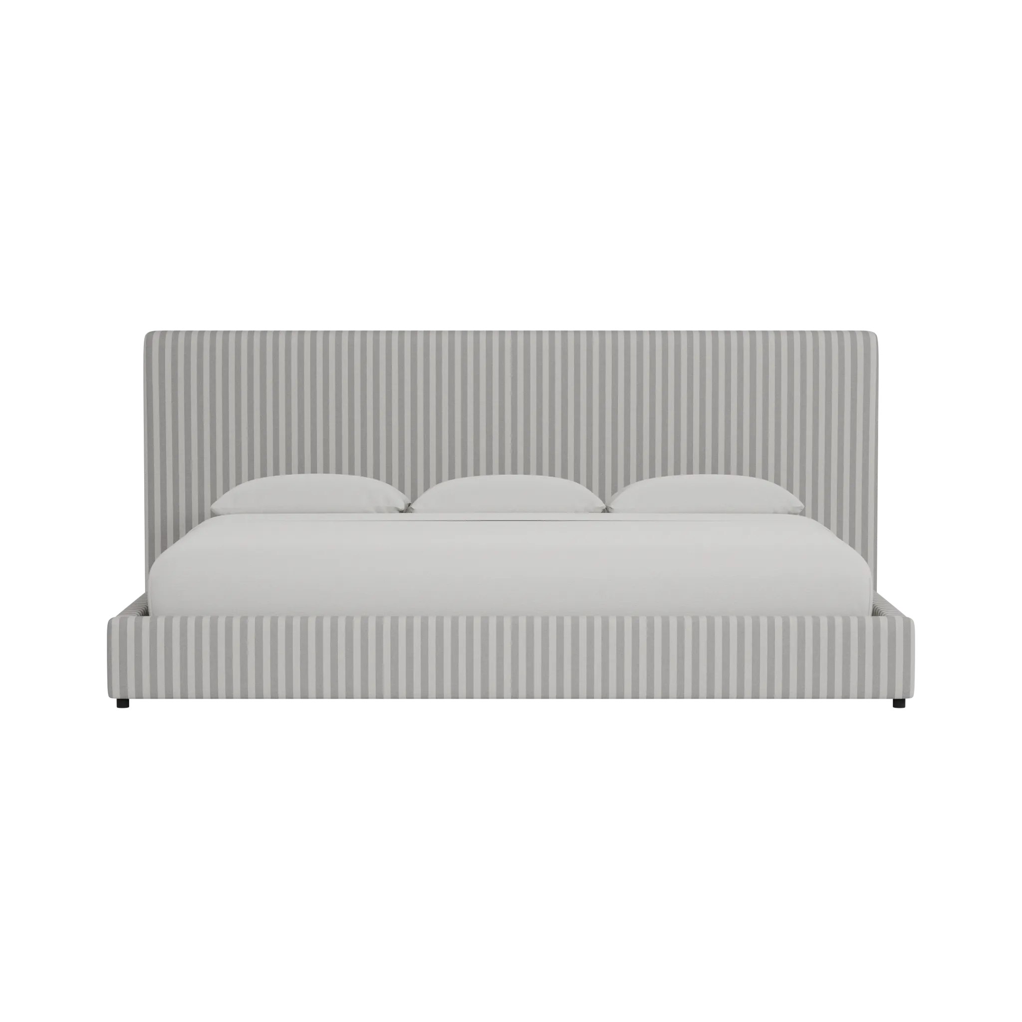 Grayton Sea Lane Light Gray 54" Upholstered Platform Bed