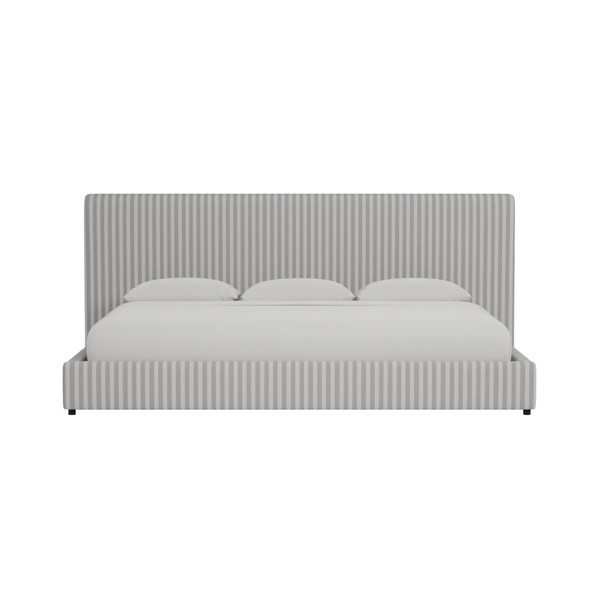 Grayton Sea Lane Light Gray 54" Upholstered Platform Bed Grayton Sea Lane Light Gray 54" Upholstered Platform Bed