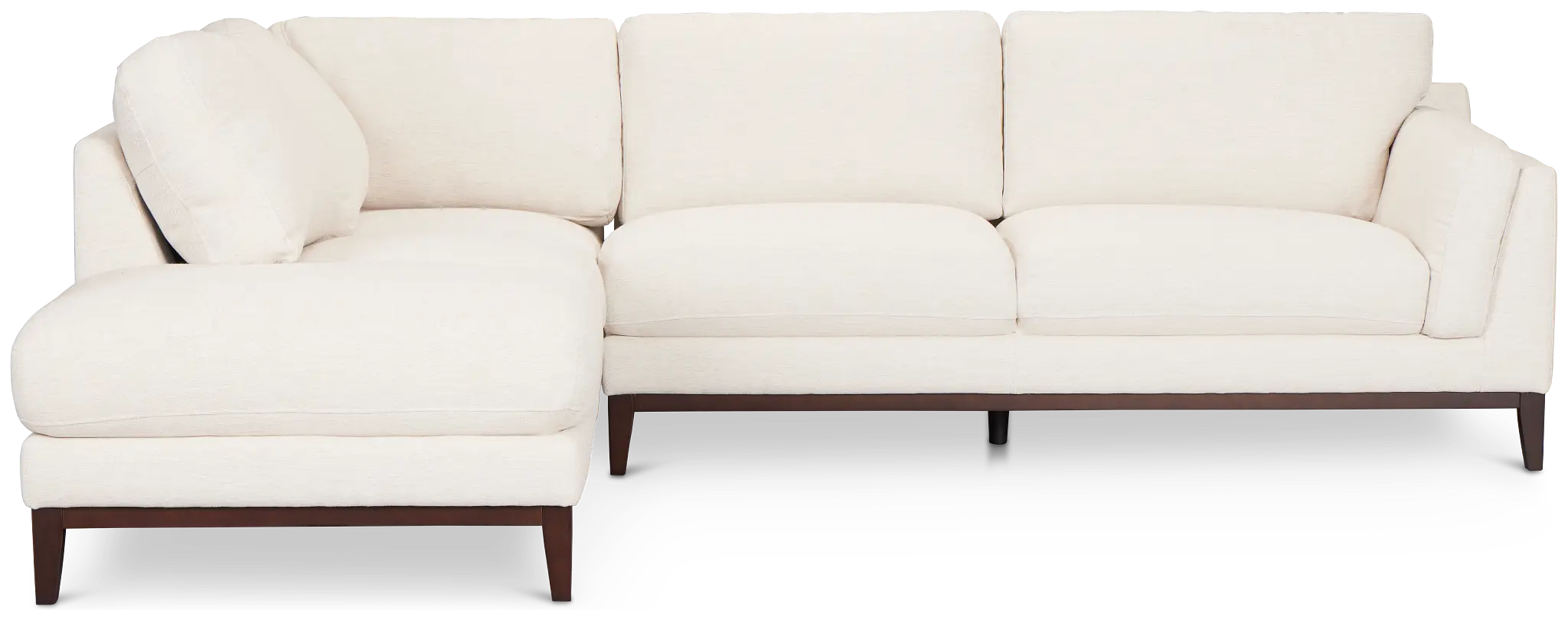 Wesley Light Beige Fabric Small Left Bumper Sectional Wesley Light Beige Fabric Small Left Bumper Sectional