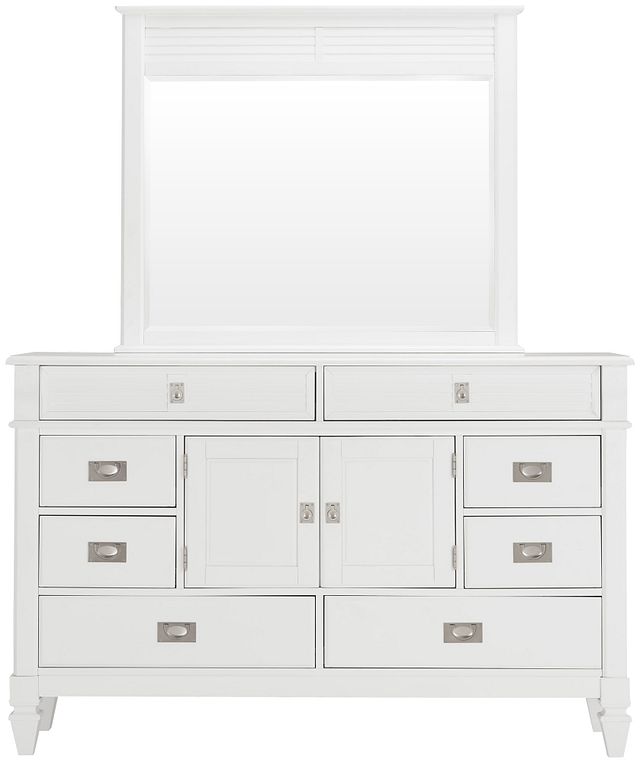 Marina White Dresser & Mirror