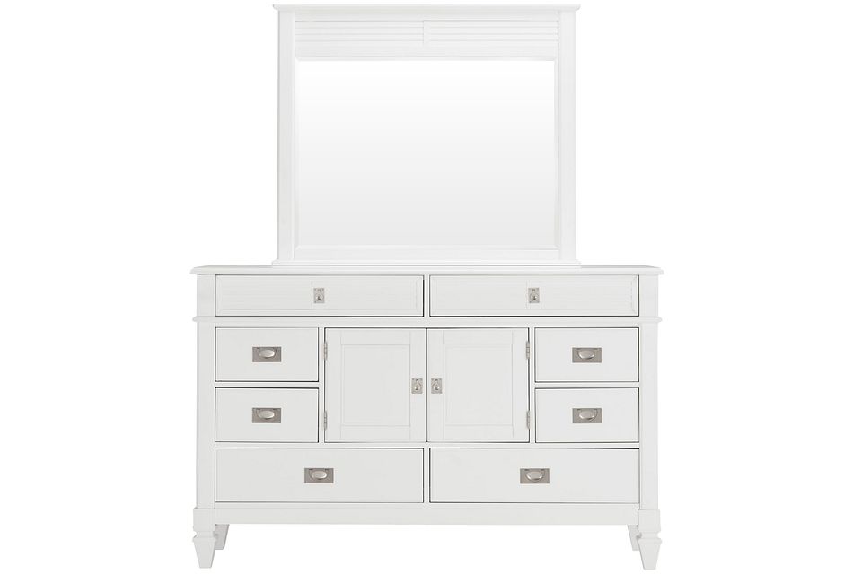 Marina White Dresser & Mirror