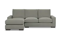 Edgewater Delray Pewter Left Chaise Sectional
