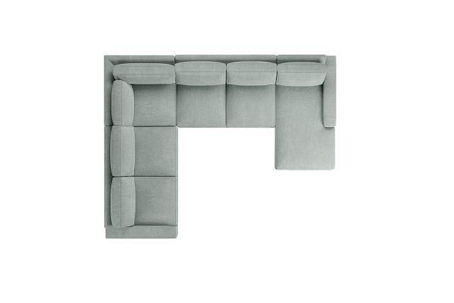 Edgewater Elevation Light Green Medium Right Chaise Sectional