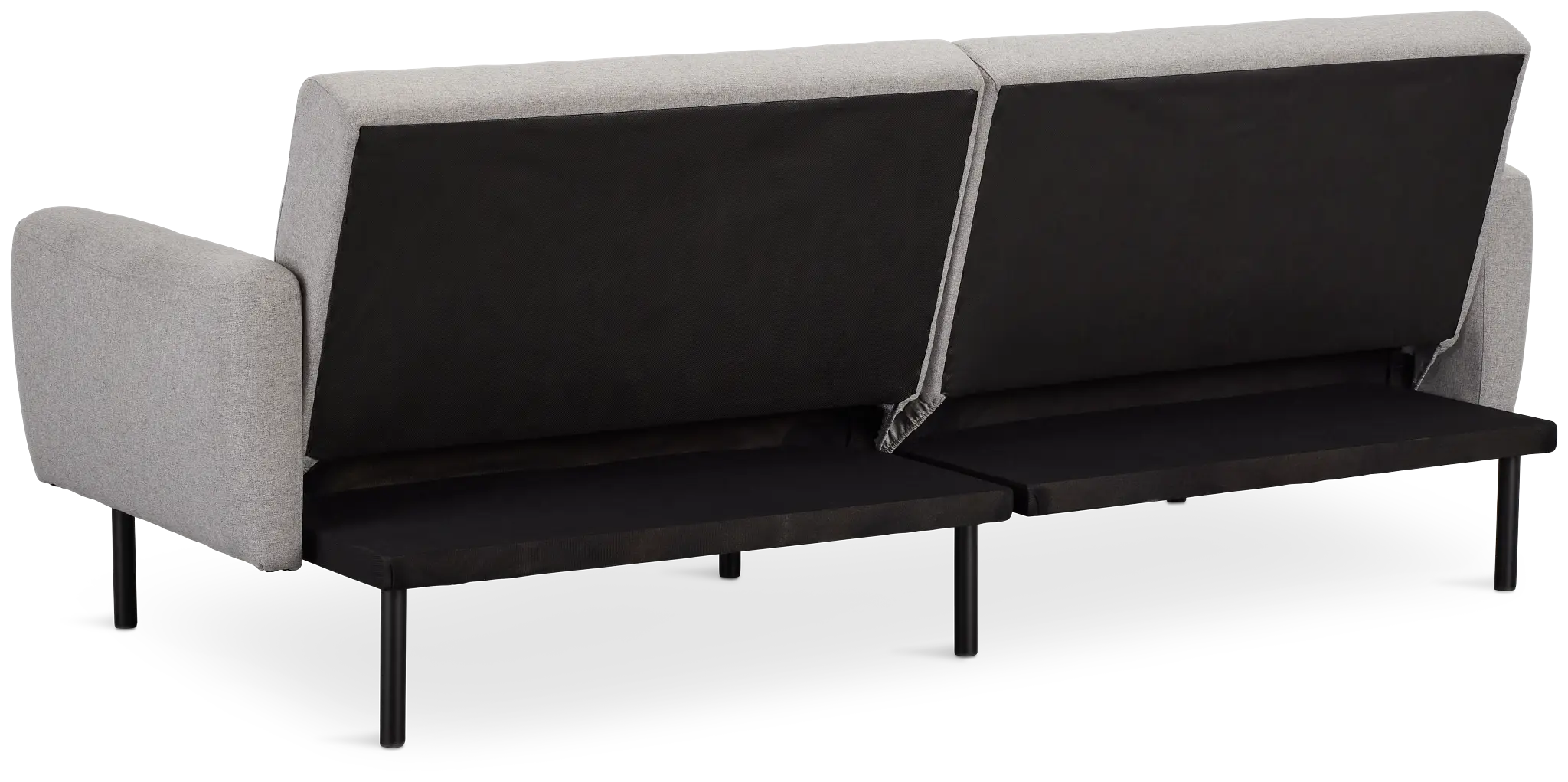 Denali Light Gray Fabric Sofa Futon Denali Light Gray Fabric Sofa Futon