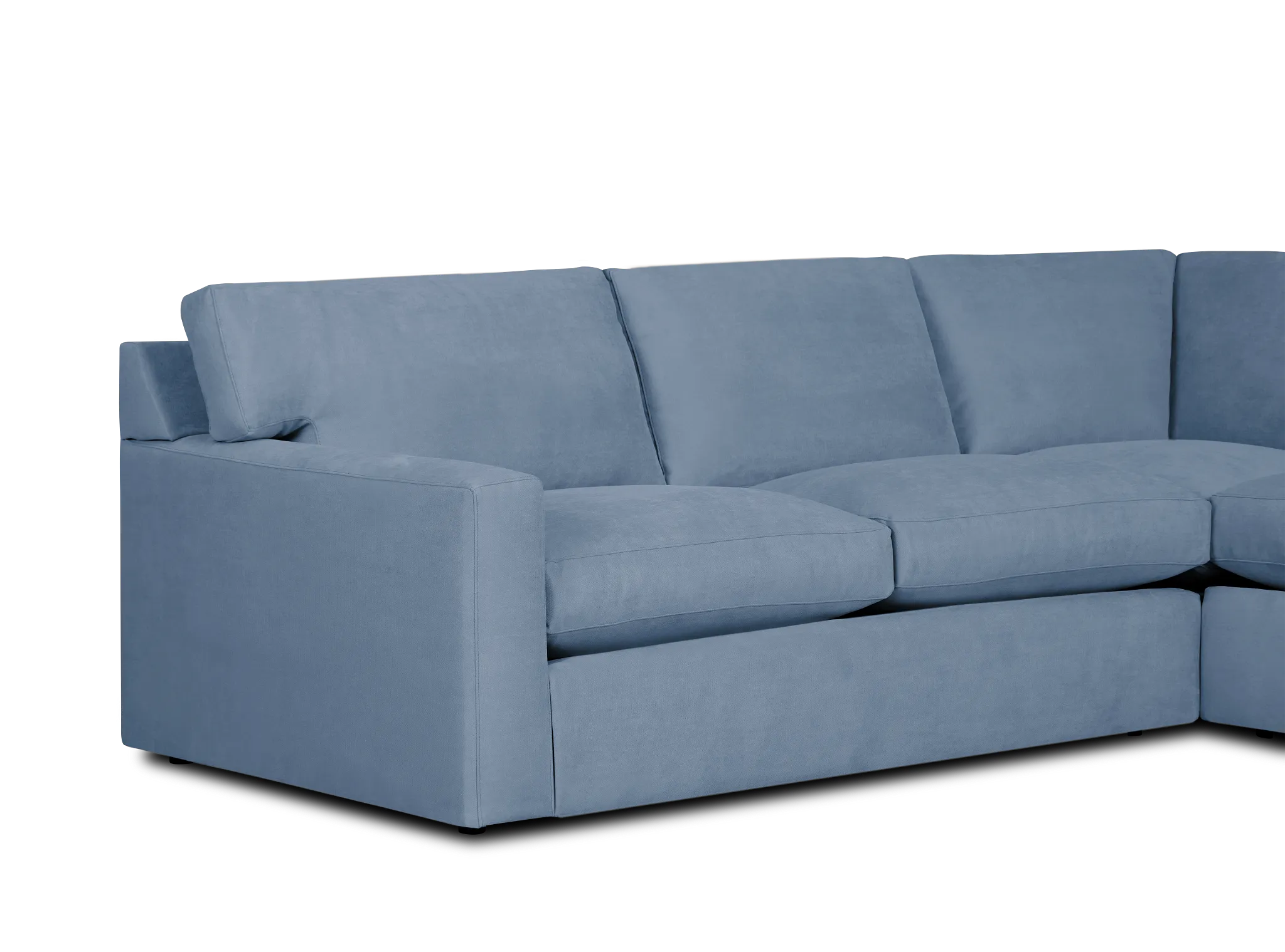 Hudson Blue Fabric Medium Two-arm Sectional