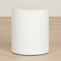 Tai White In/out Round End Table