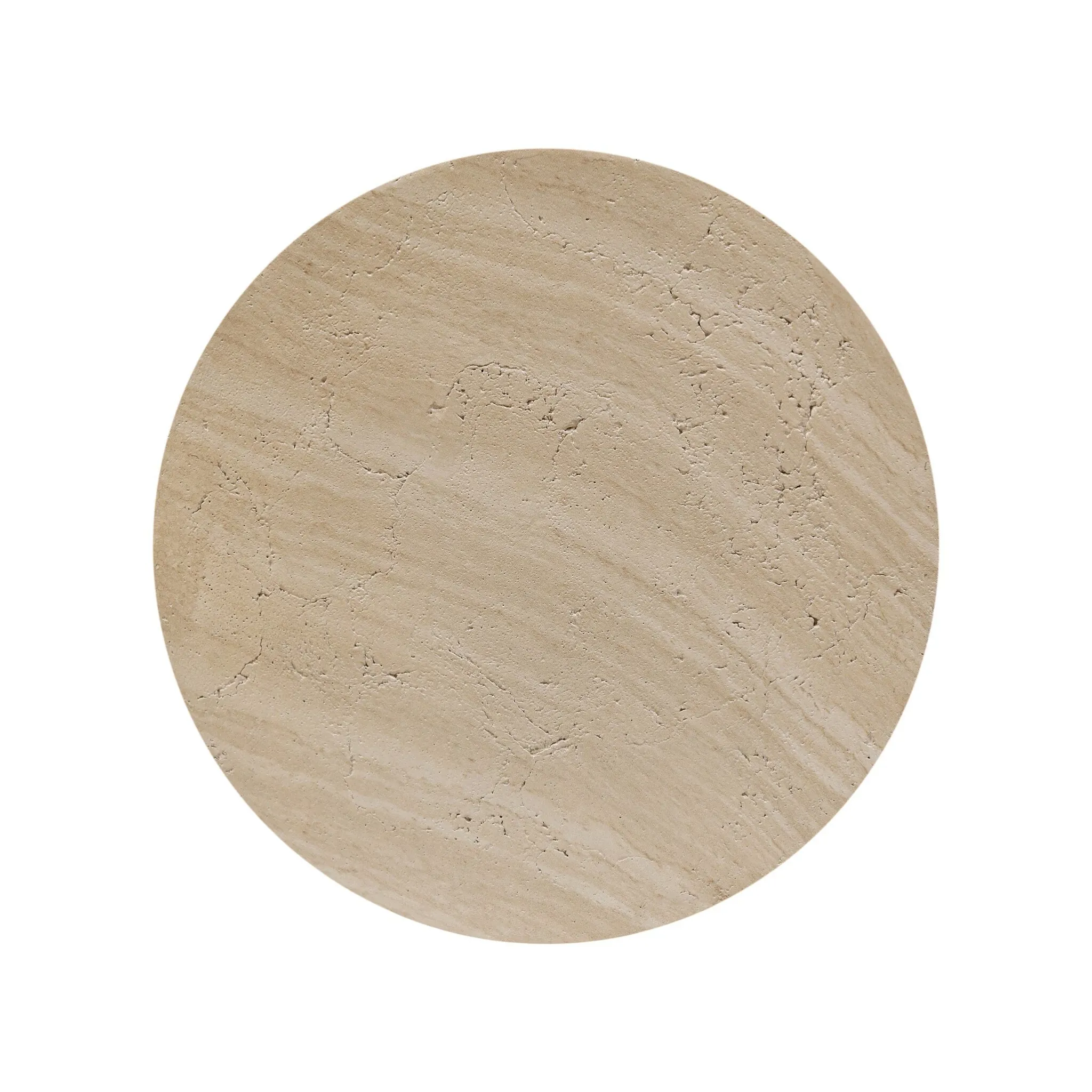 Four Hands Ara Light Beige Concrete Round End Table