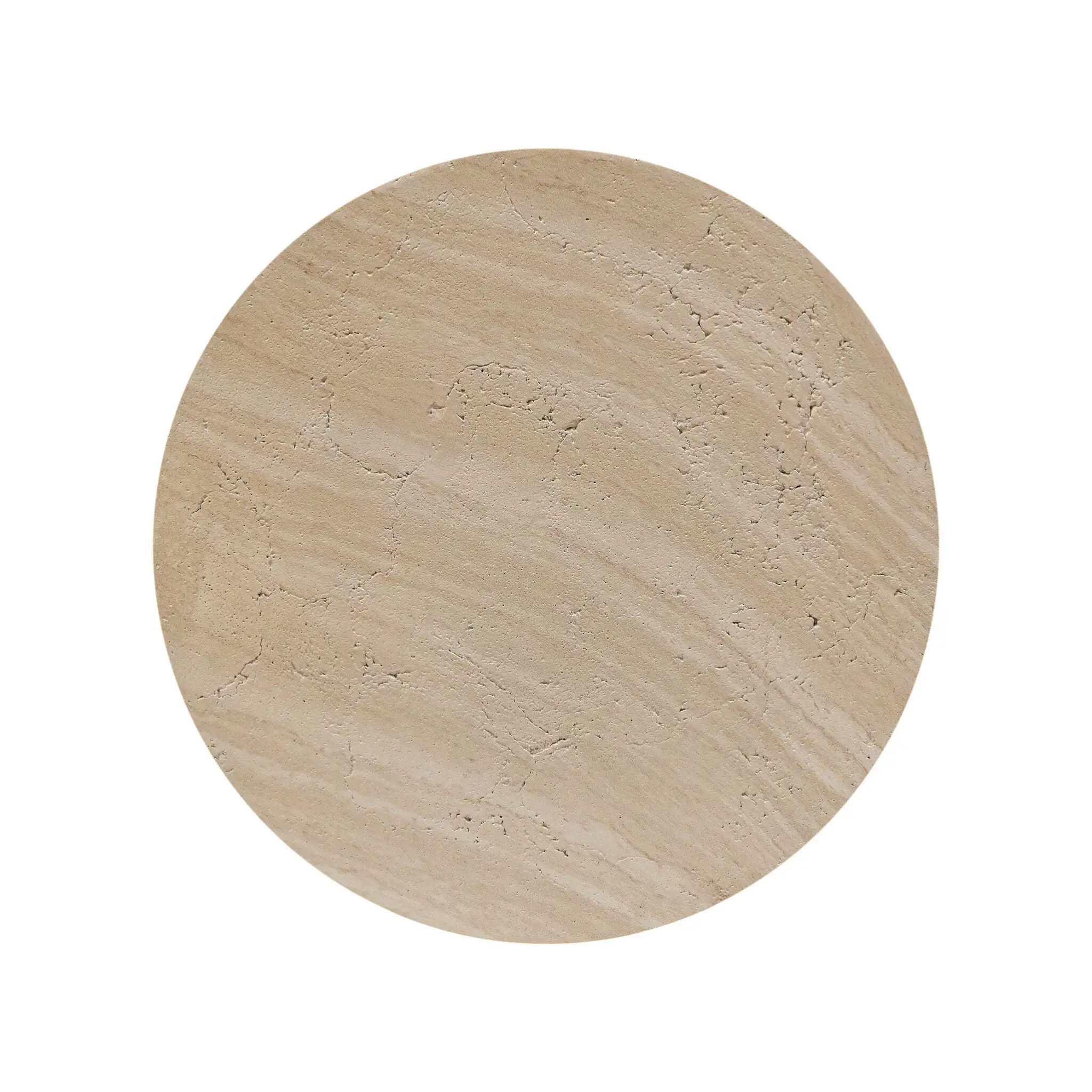 Four Hands Ara Light Beige Concrete Round End Table Four Hands Ara Light Beige Concrete Round End Table