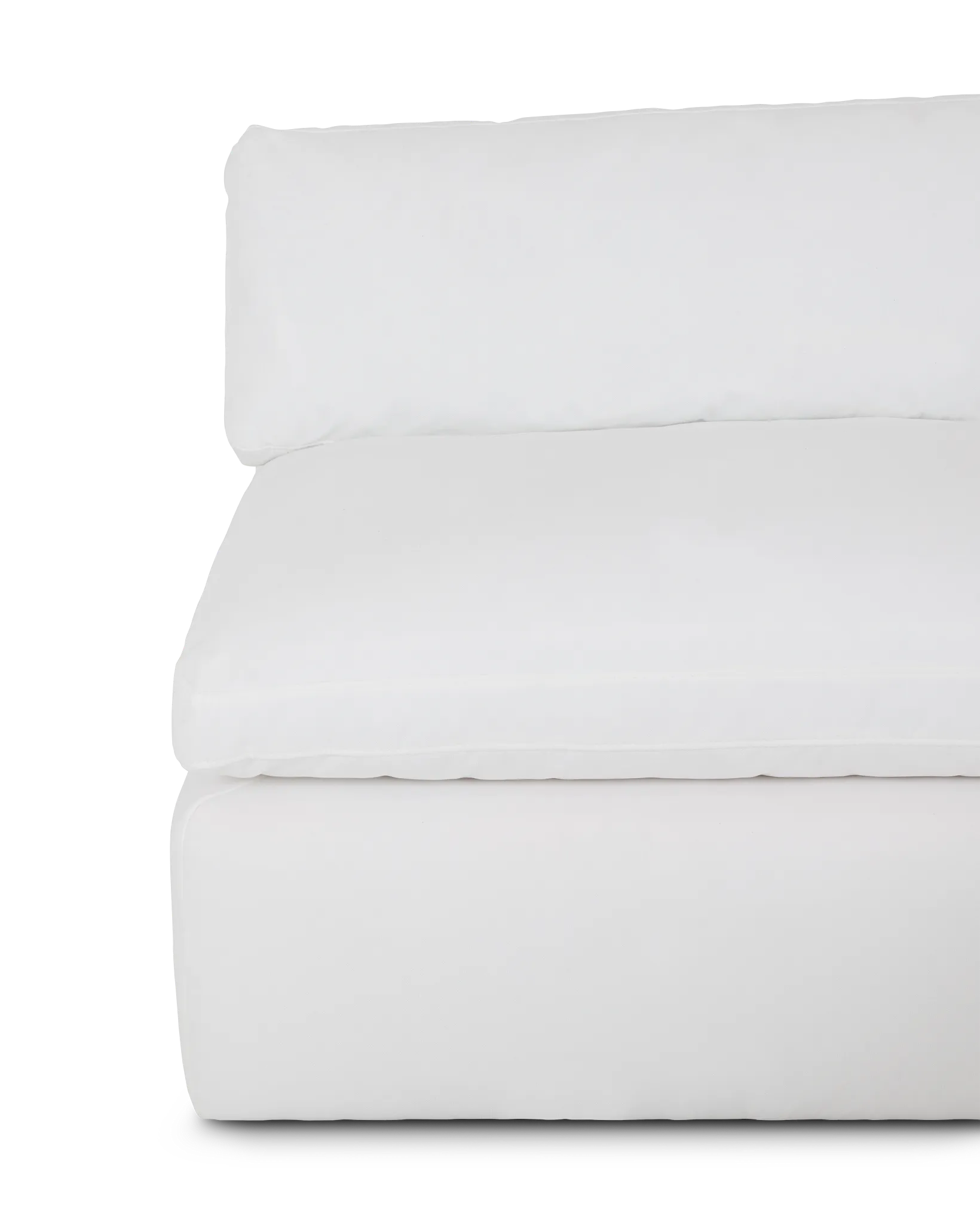 Grant White Fabric 4-piece Modular Sectional