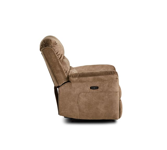 Joey Dark Taupe Micro Power Recliner