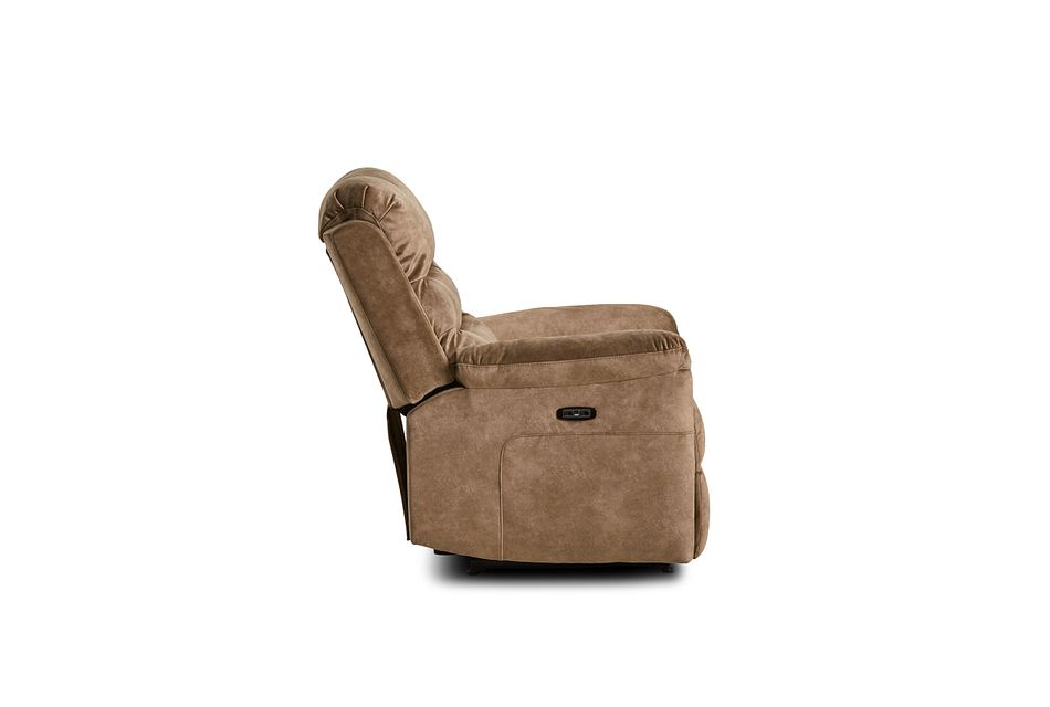 Joey Dark Taupe Micro Power Recliner