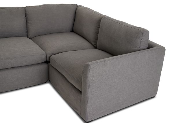 Willow Gray Fabric Small Two-arm Sectional