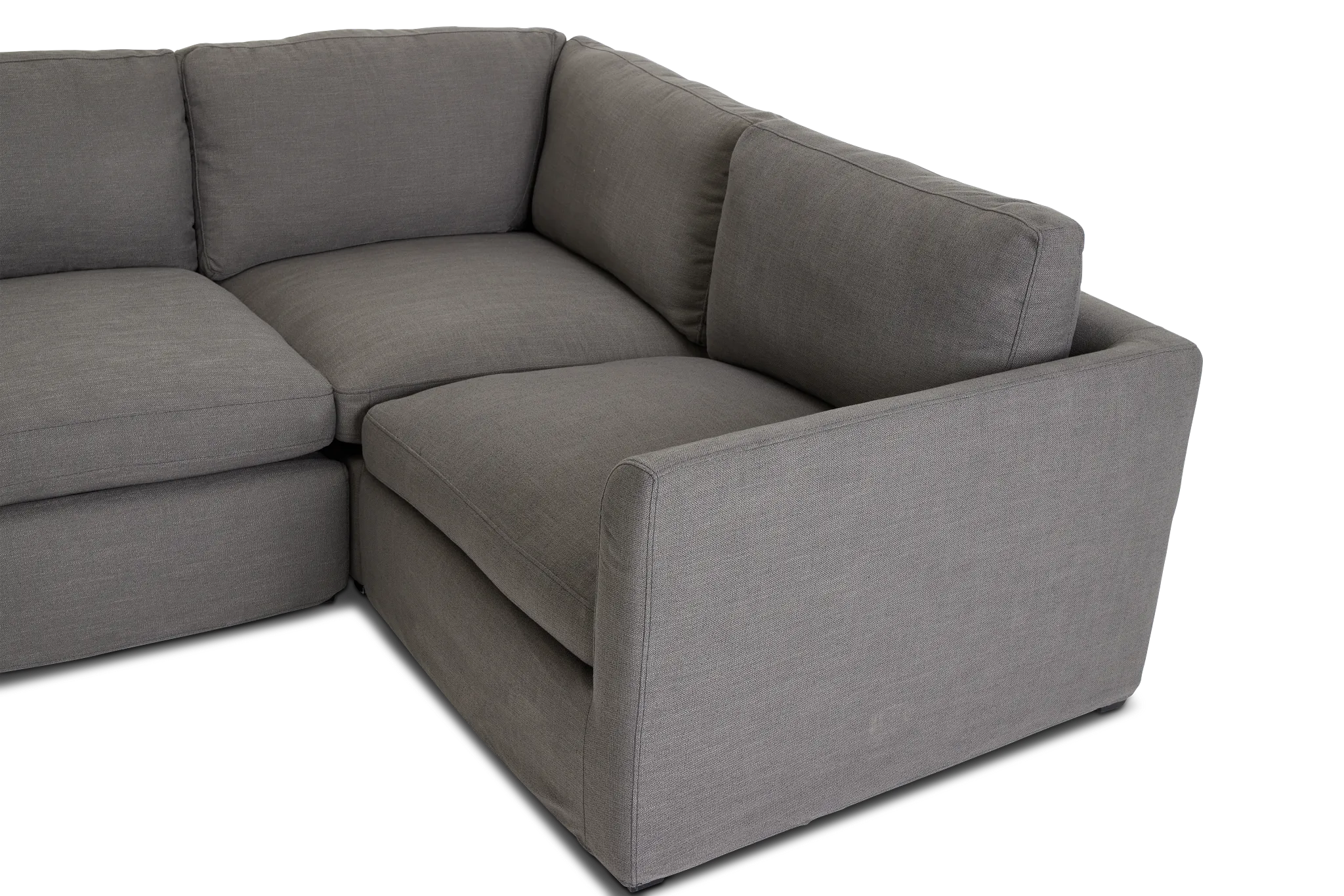 Willow Gray Fabric Small Two-arm Sectional