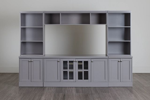 Newport Gray Door Entertainment Wall