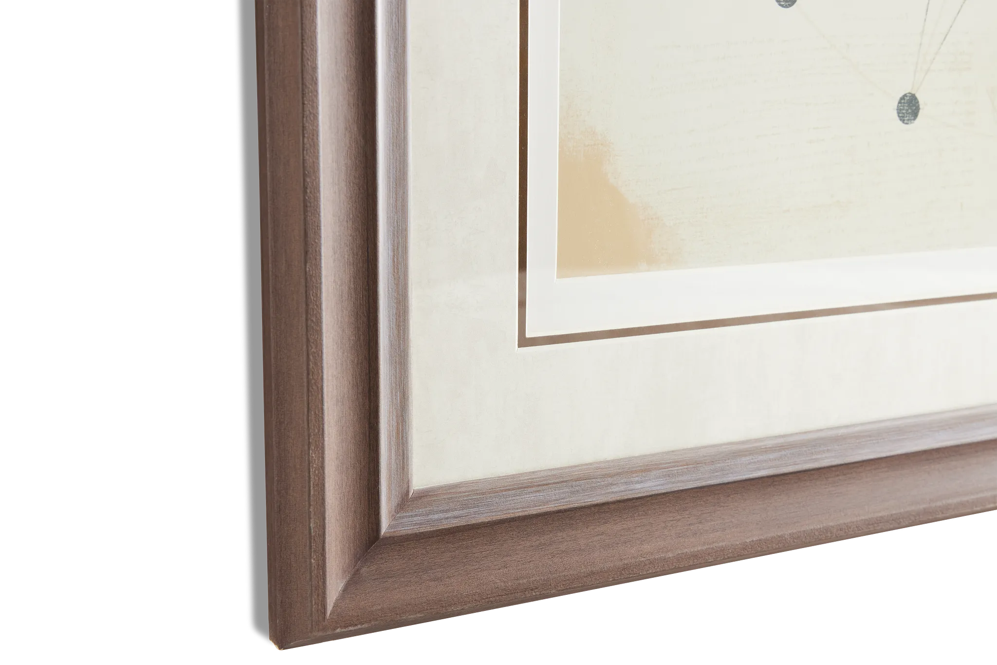 Sphere Beige Framed Wall Art