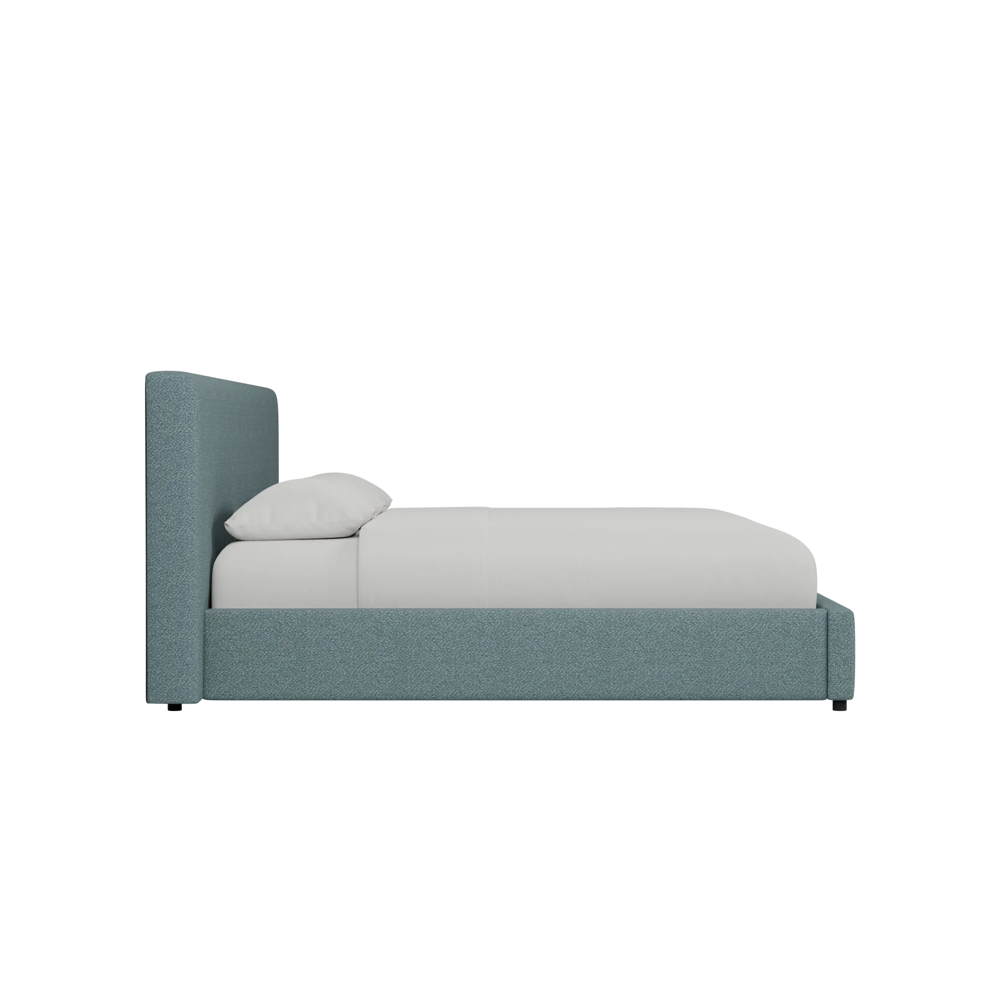 Grayton Sutton Blue 44" Upholstered Platform Bed