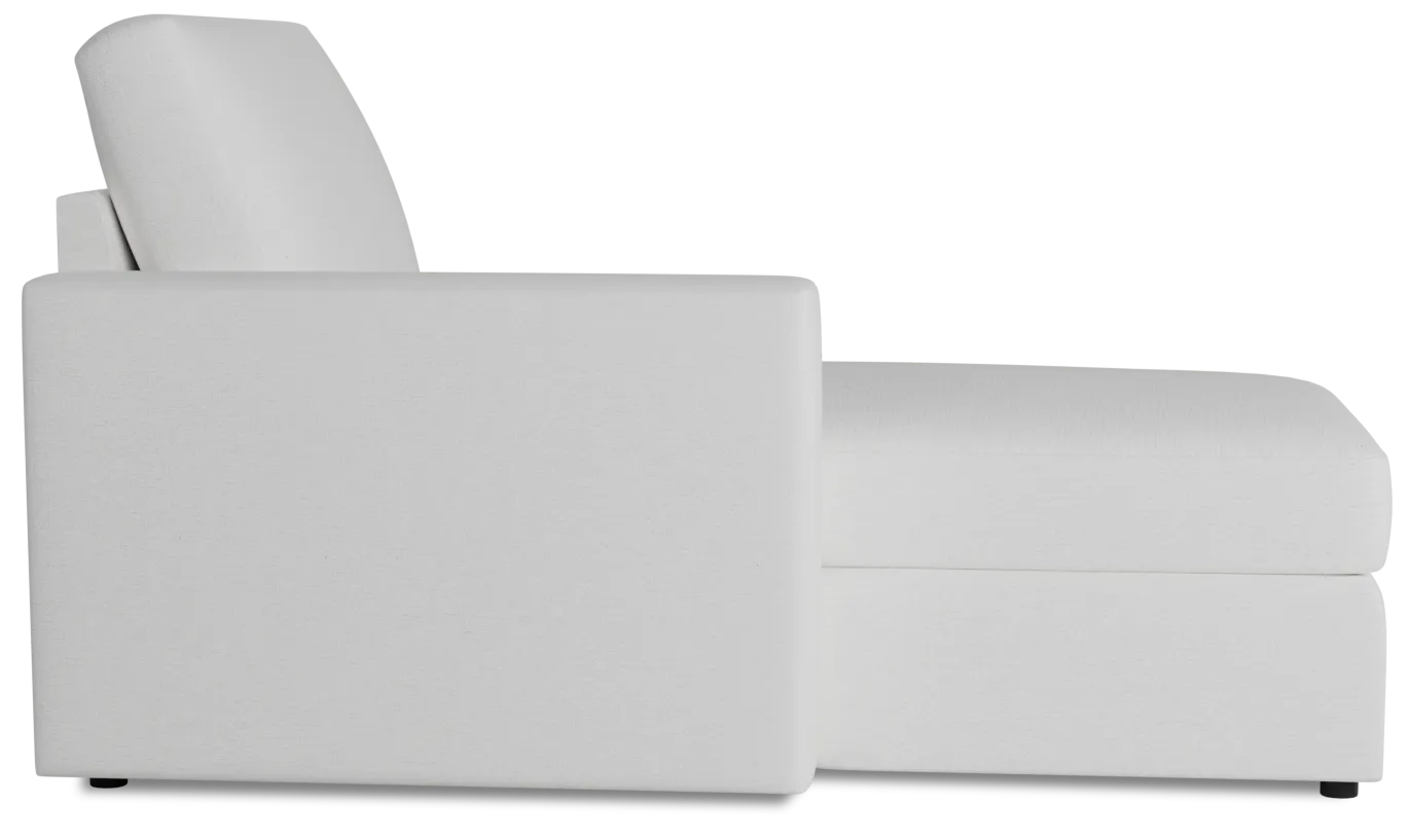 Citymod White Fabric Left Chaise