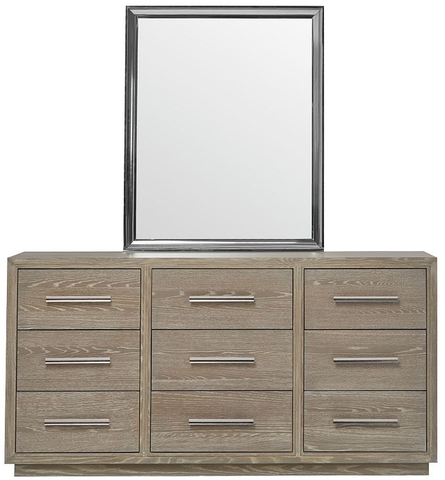 Zephyr Light Tone Dresser Mirror, Dressers With Mirror For Bedroom
