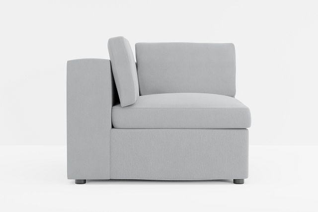 Destin Revenue Gray Fabric Corner Chair