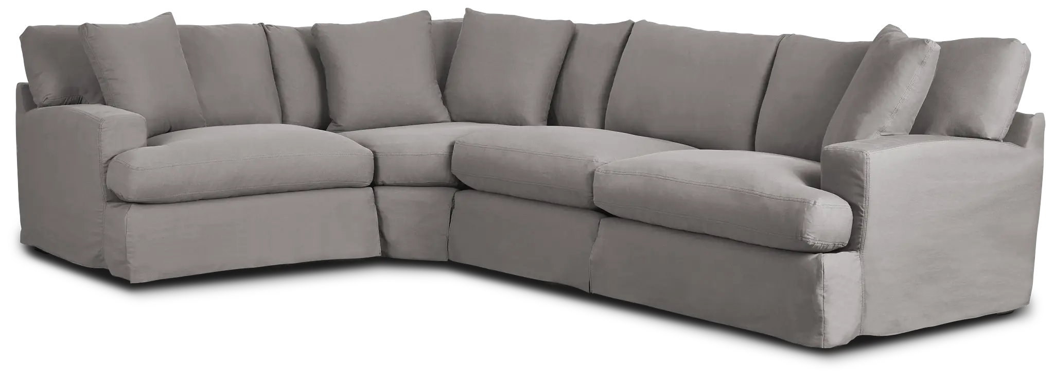 Delilah Gray Fabric Small Two-arm Sectional Delilah Gray Fabric Small Two-arm Sectional