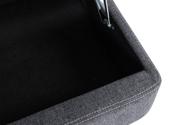 Callum Dark Gray Fabric Small Right Reclining Chaise Sleeper Sectional