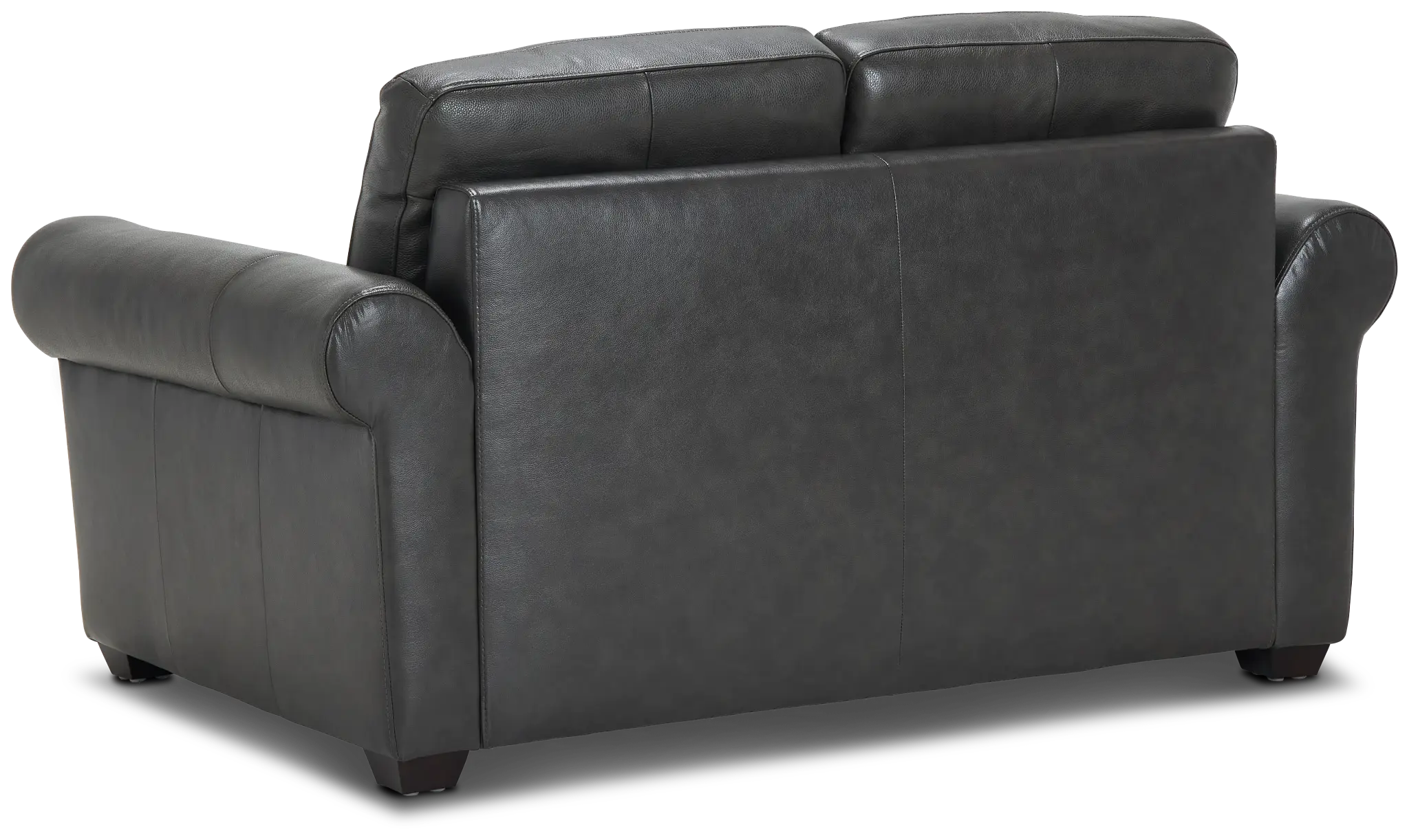 Lincoln Dark Gray Lthr/vinyl Loveseat Lincoln Dark Gray Lthr/vinyl Loveseat