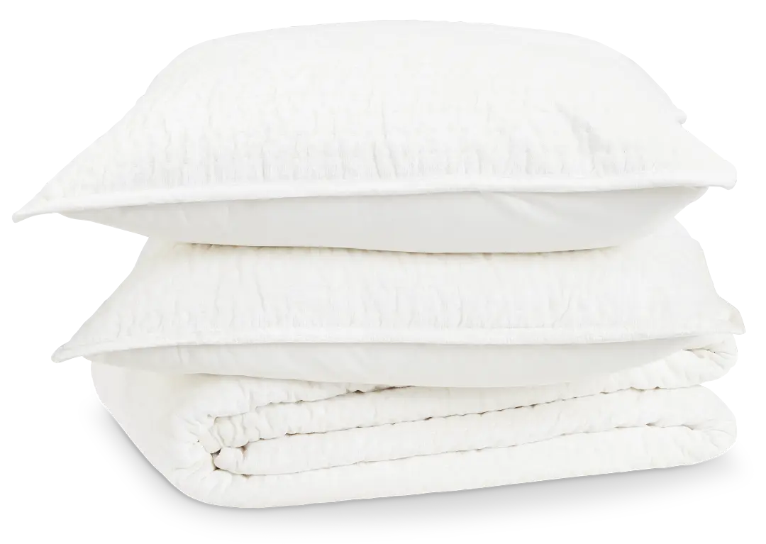 Barin White Coverlet Set Barin White Coverlet Set
