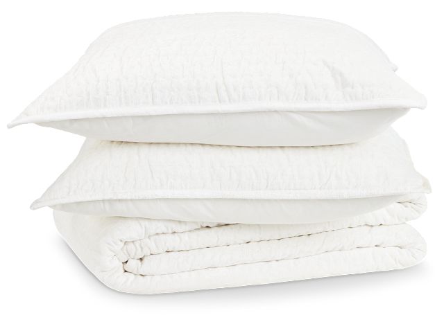 Barin White Coverlet Set