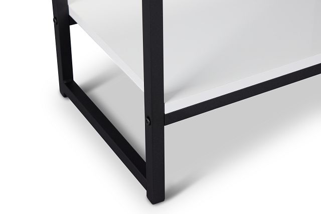 Evansville White Metal Nightstand