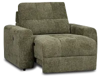 Hendrix Green Fabric Power Reclining Chaise