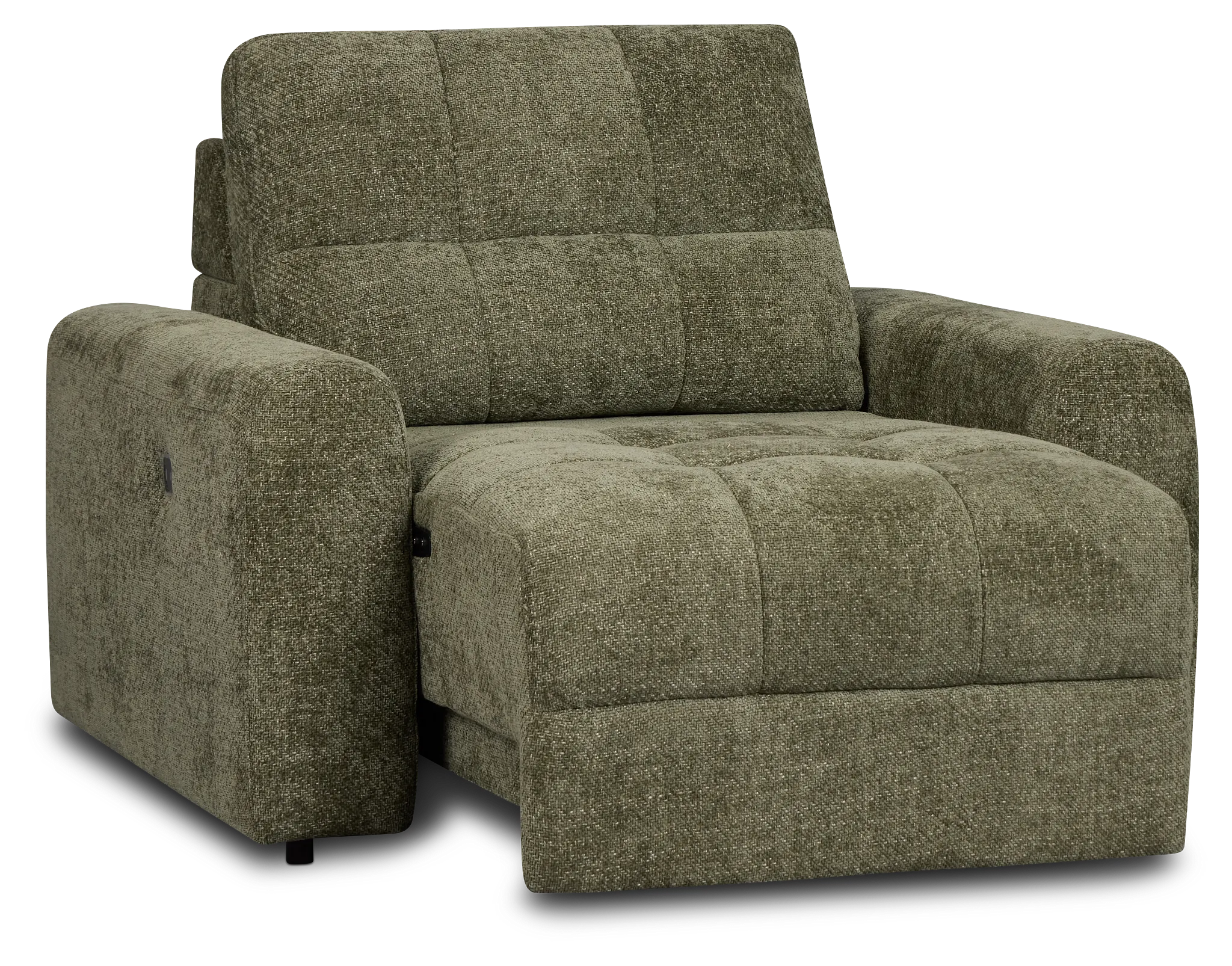 Hendrix Green Fabric Power Reclining Chaise