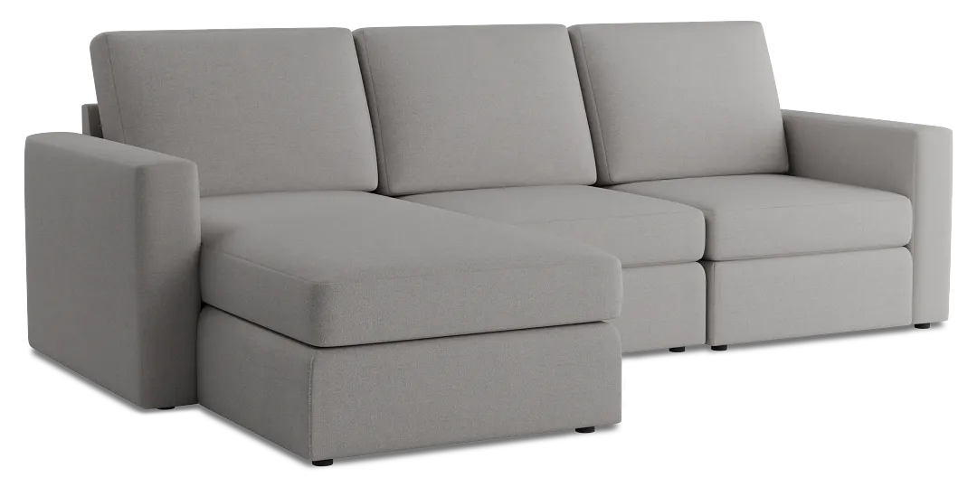 Citymod Light Gray Fabric Small Left Chaise Sectional