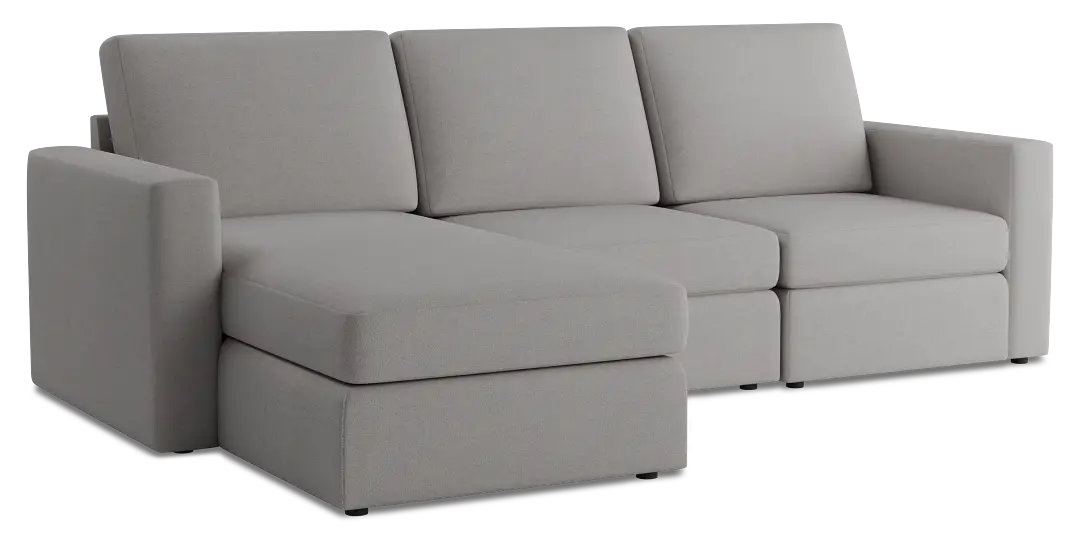 Citymod Light Gray Fabric Small Left Chaise Sectional Citymod Light Gray Fabric Small Left Chaise Sectional