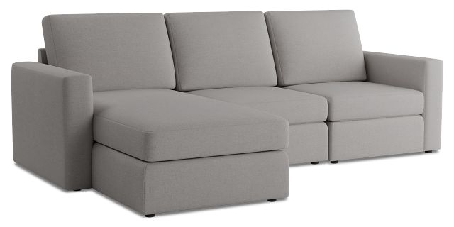 Citymod Light Gray Fabric Small Left Chaise Sectional
