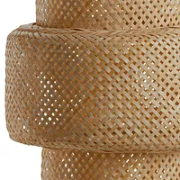 Woven Beige Bamboo Pendant