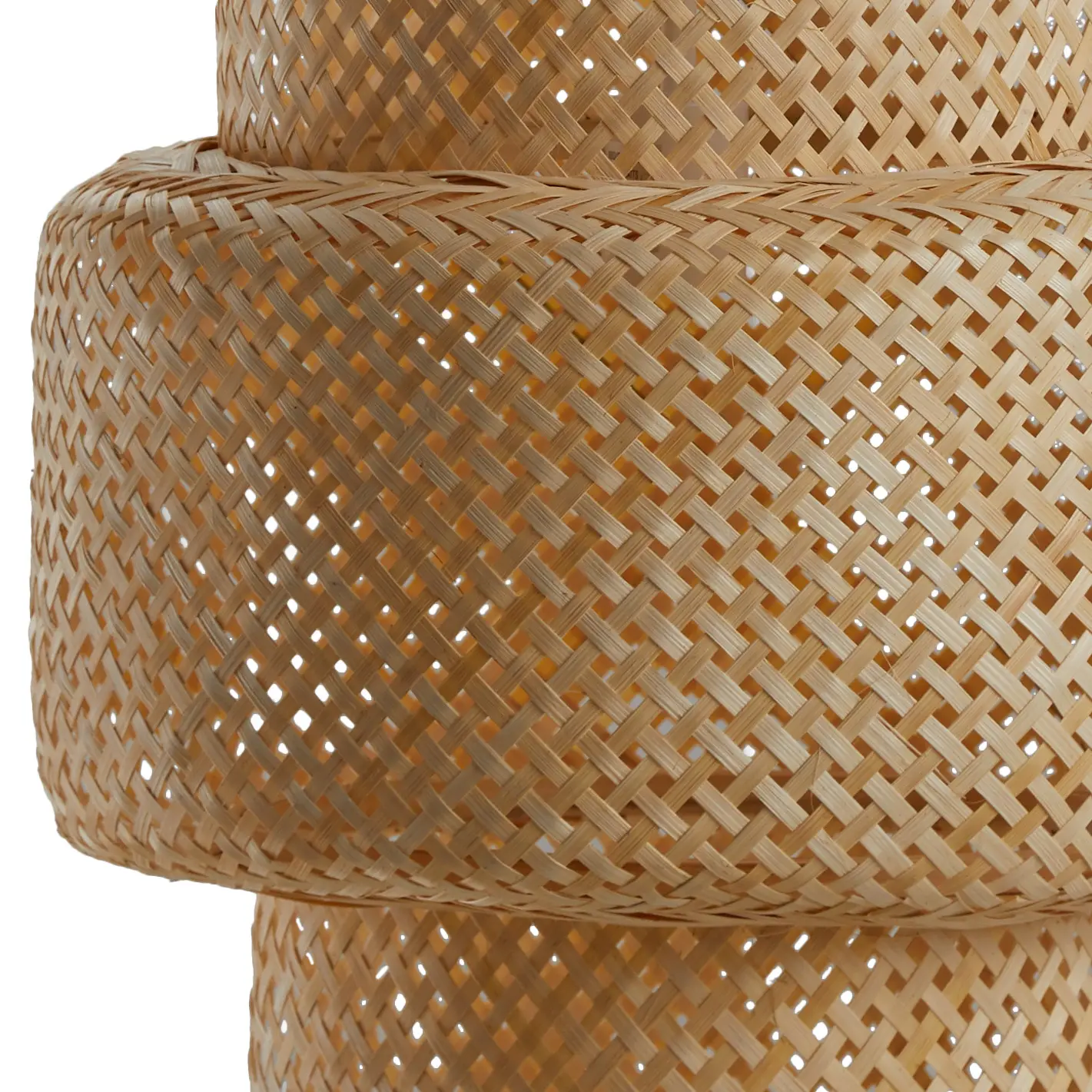Woven Beige Bamboo Pendant Woven Beige Bamboo Pendant