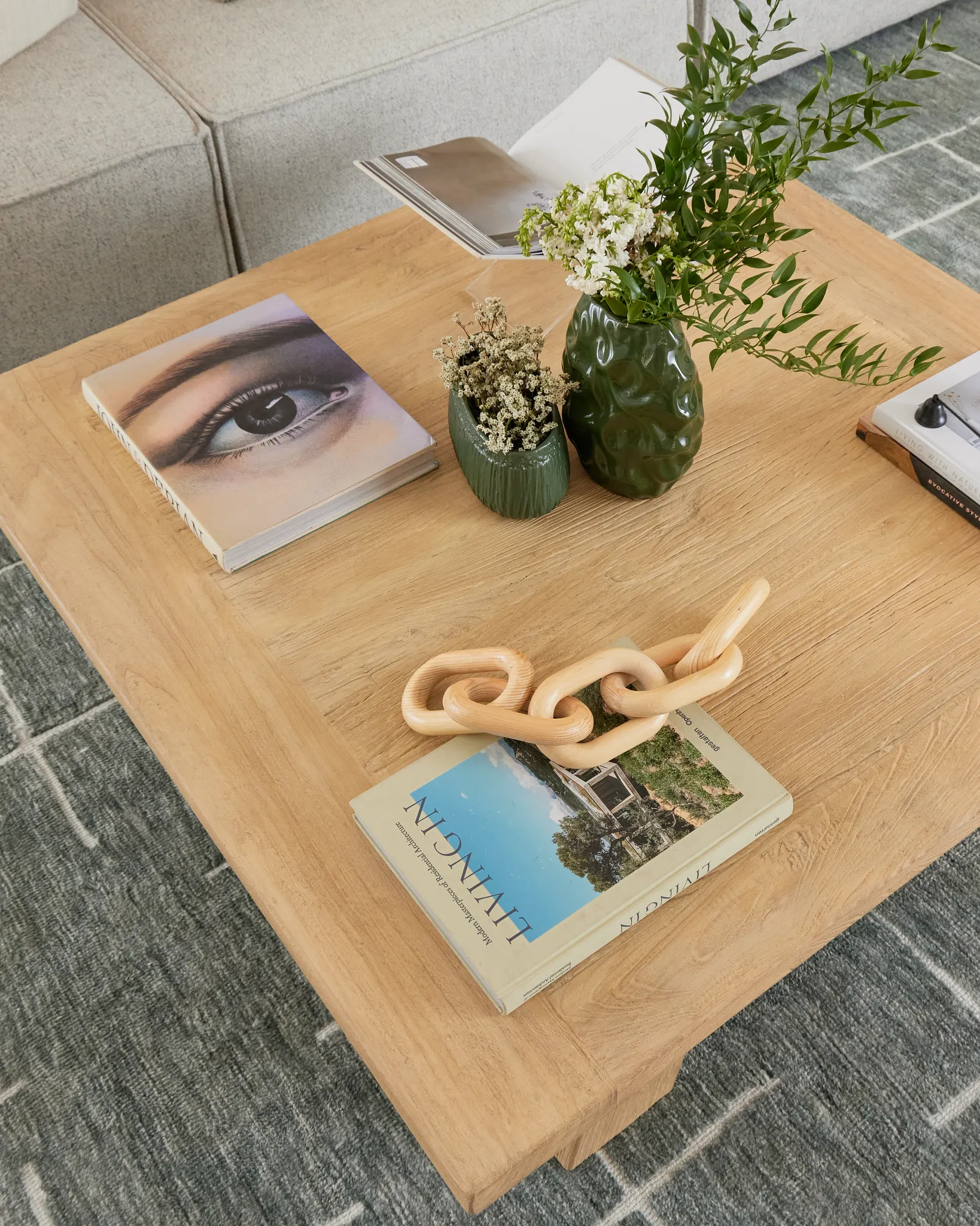 Carley Light Tone Square Coffee Table