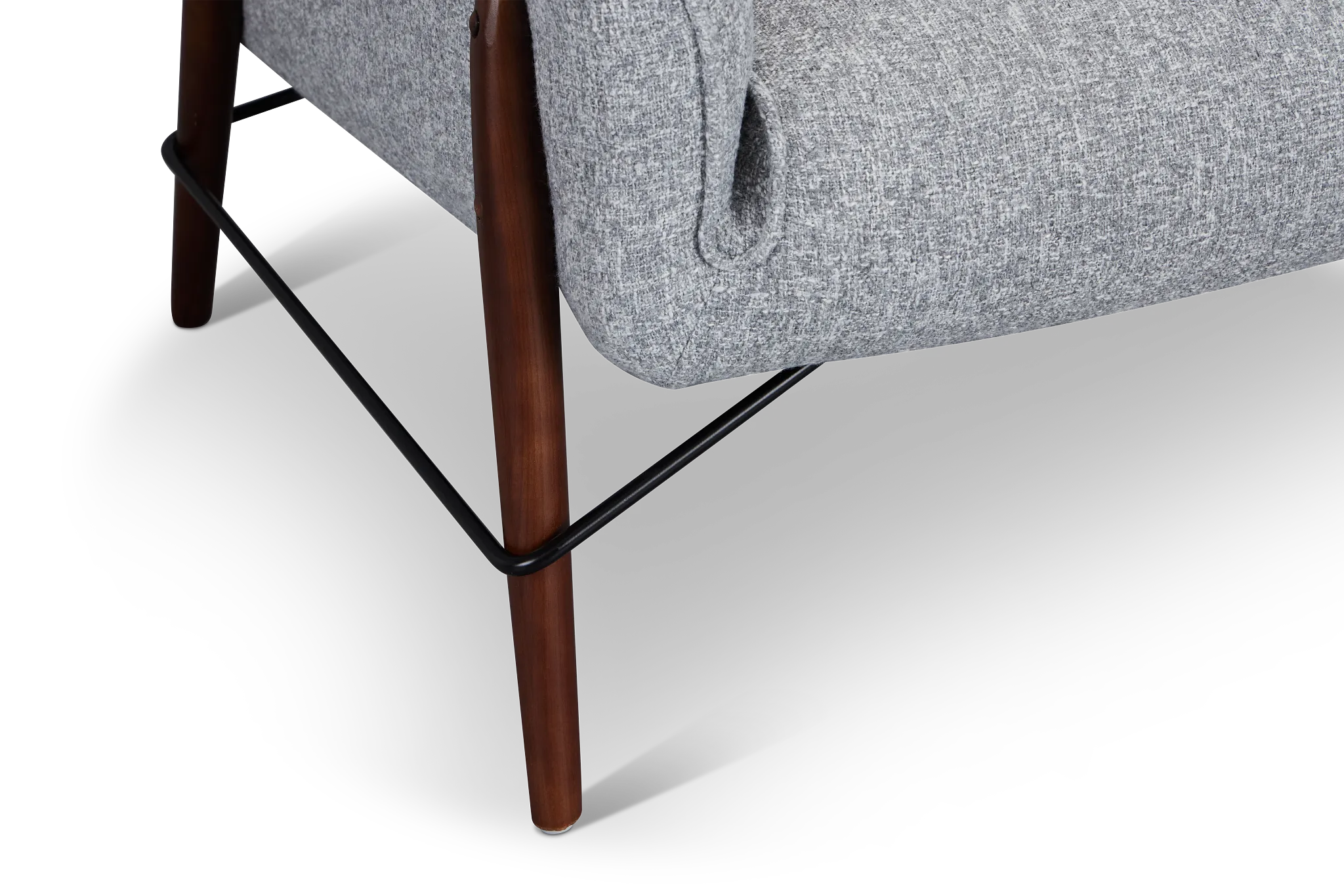 Nathan Dark Gray Fabric Accent Chair