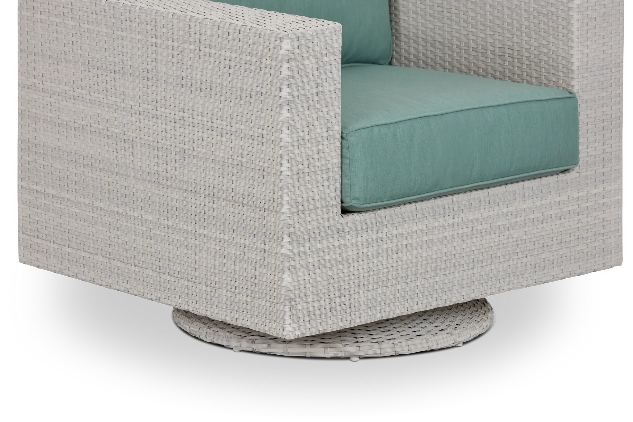 Biscayne Teal Swivel Chair