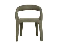 Celly Dark Green Curved Upholstered Arm Chair