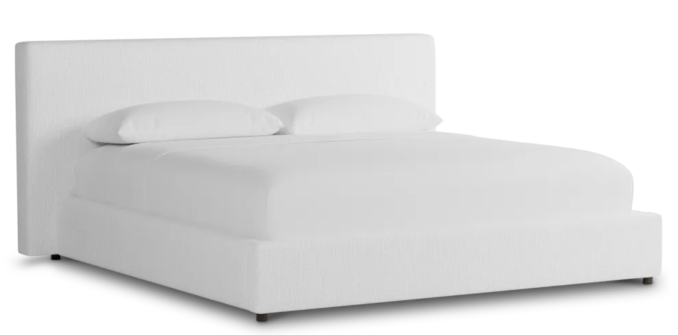Grayton Revenue White 44" Upholstered Platform Bed