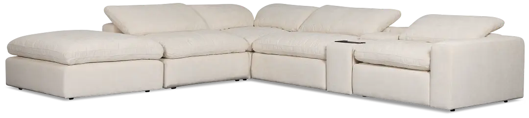 Drift Light Beige Fabric Large Left Bumper Power Reclining Sectional Drift Light Beige Fabric Large Left Bumper Power Reclining Sectional