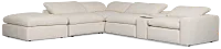 Drift Light Beige Fabric Large Left Bumper Power Reclining Sectional