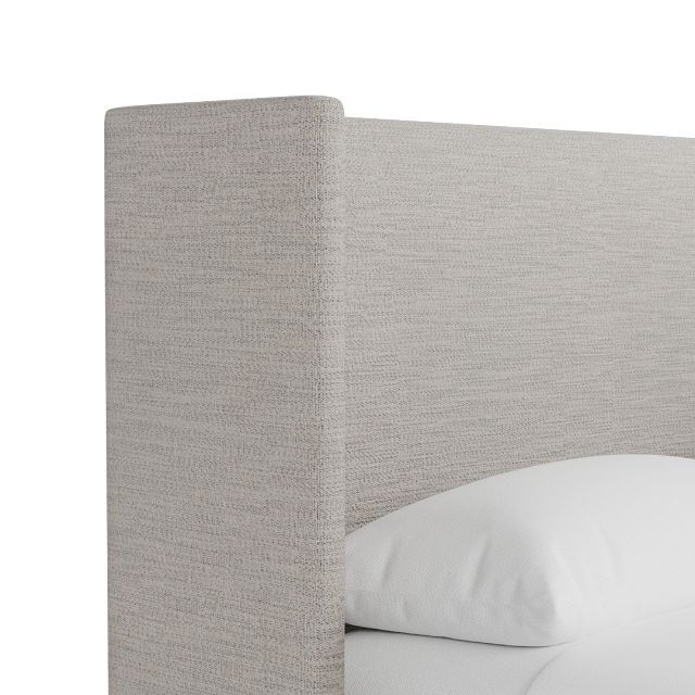 Captiva Maguire Pewter 48" Upholstered Shelter Bed