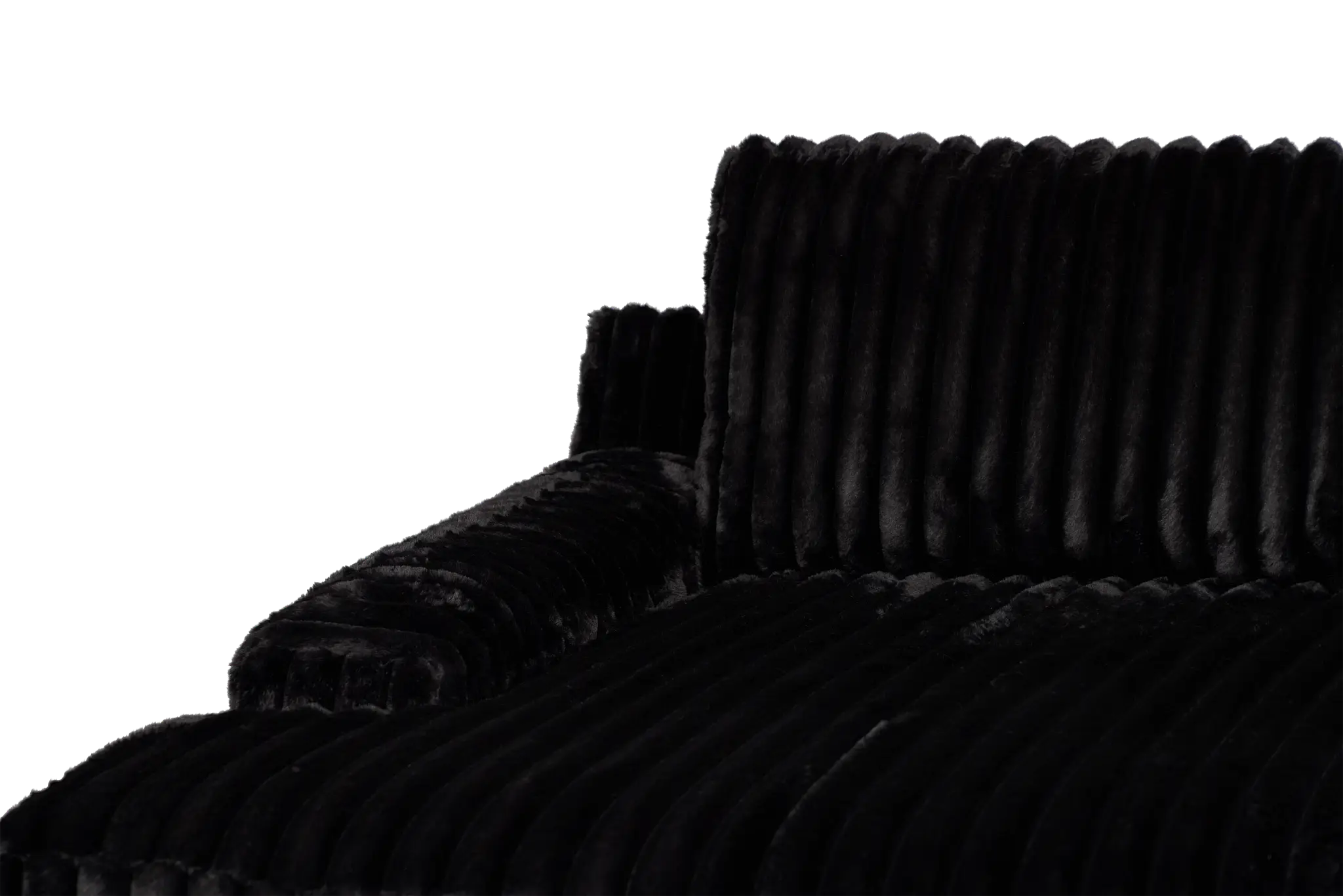 Teddy Black Fabric Chaise Teddy Black Fabric Chaise